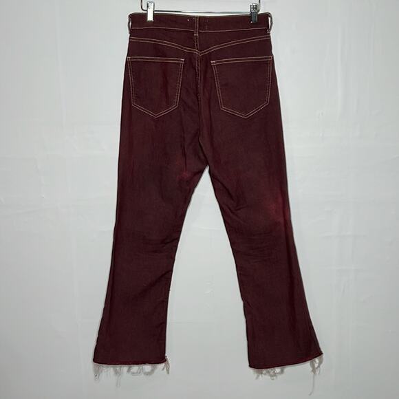 Zara distressed burgundy size 8 jeans .‎ - Picture 4 of 7
